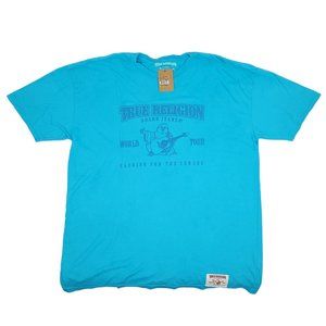 True Religion T Shirt Mens Size XXL Buddha Double Puff Logo NEW WITH TAGS Outlet